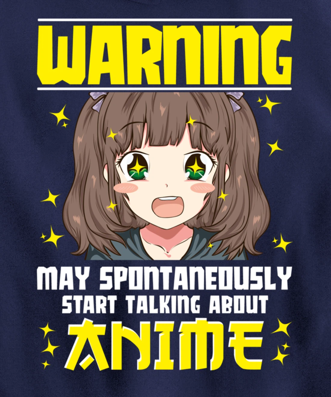 Funny Warning: May Spontaneously Start Talking About Anime Pullover Hoodie