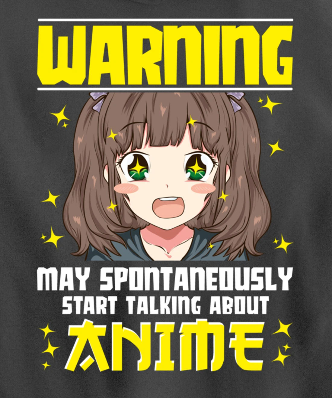 Funny Warning: May Spontaneously Start Talking About Anime Pullover Hoodie