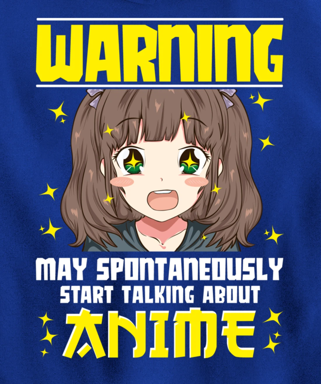 Funny Warning: May Spontaneously Start Talking About Anime Pullover Hoodie