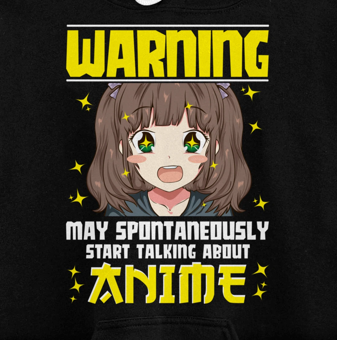 Funny Warning: May Spontaneously Start Talking About Anime Pullover Hoodie