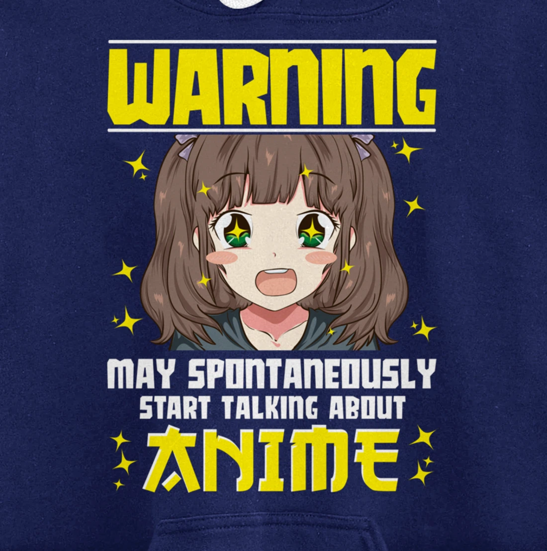 Funny Warning: May Spontaneously Start Talking About Anime Pullover Hoodie