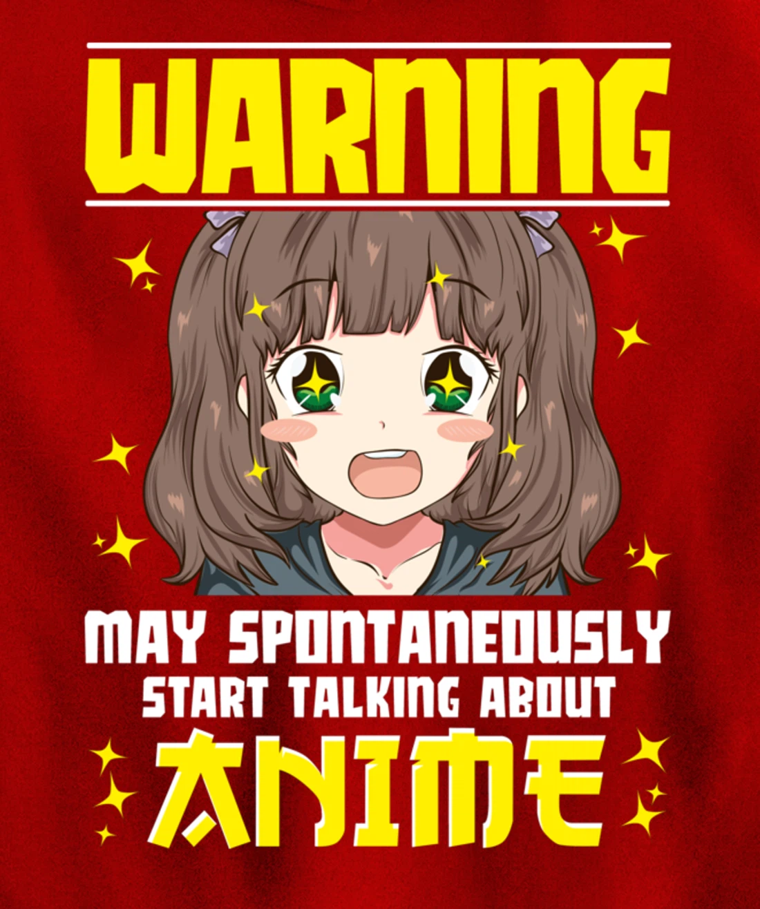 Funny Warning: May Spontaneously Start Talking About Anime Pullover Hoodie