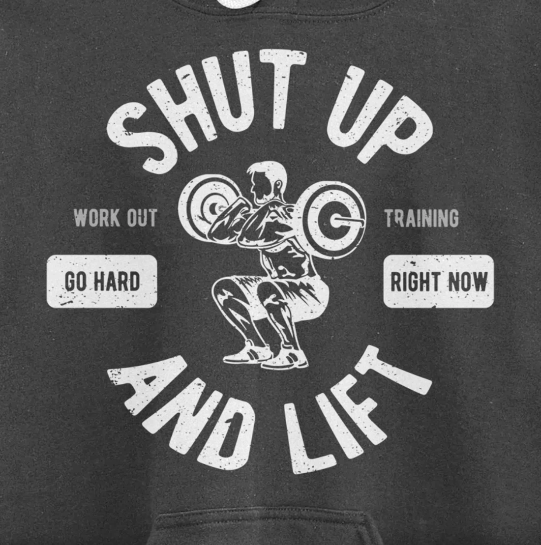 Shut Up And Lift Fitness Weightlifter Pullover Hoodie