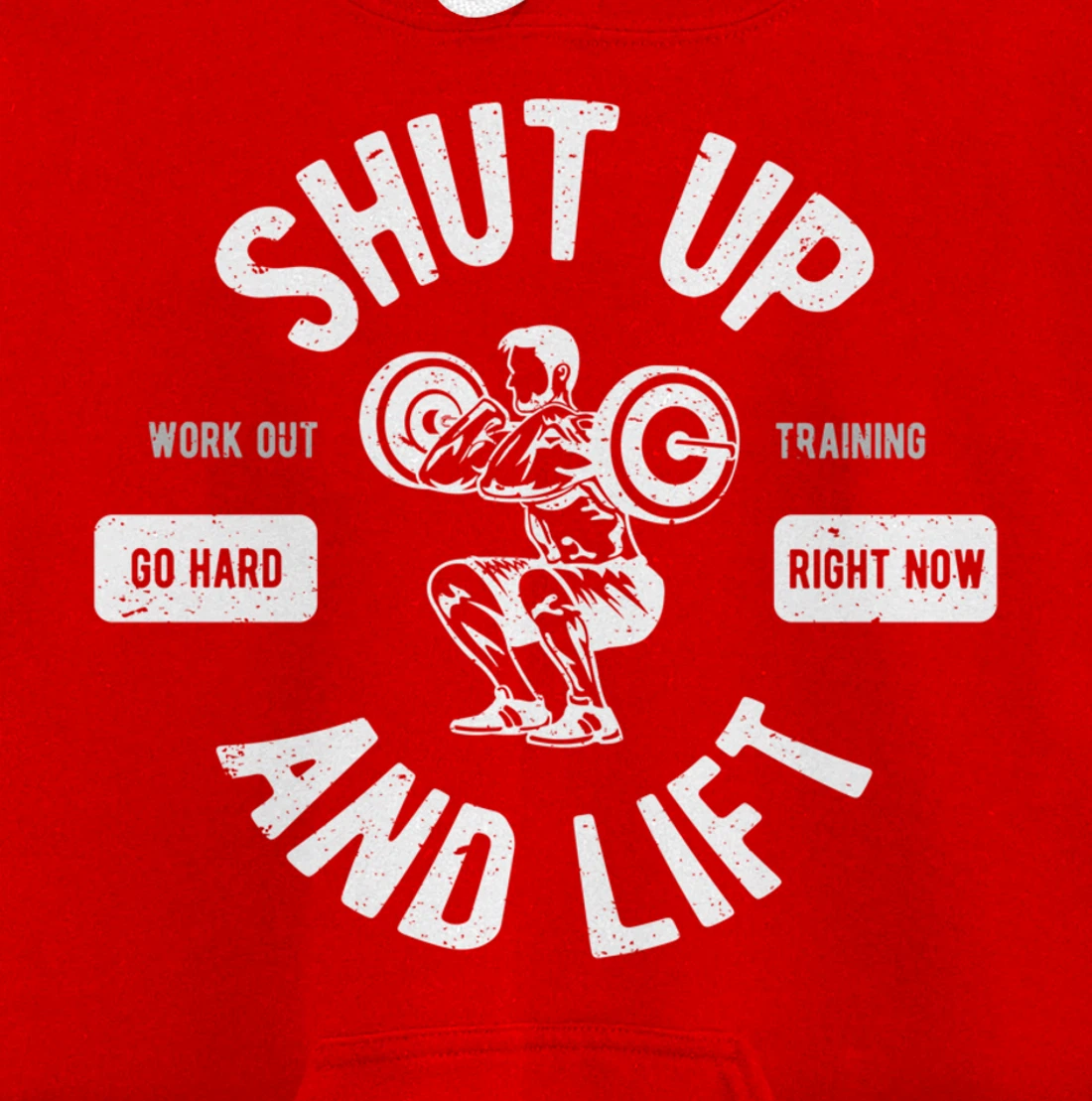 Shut Up And Lift Fitness Weightlifter Pullover Hoodie