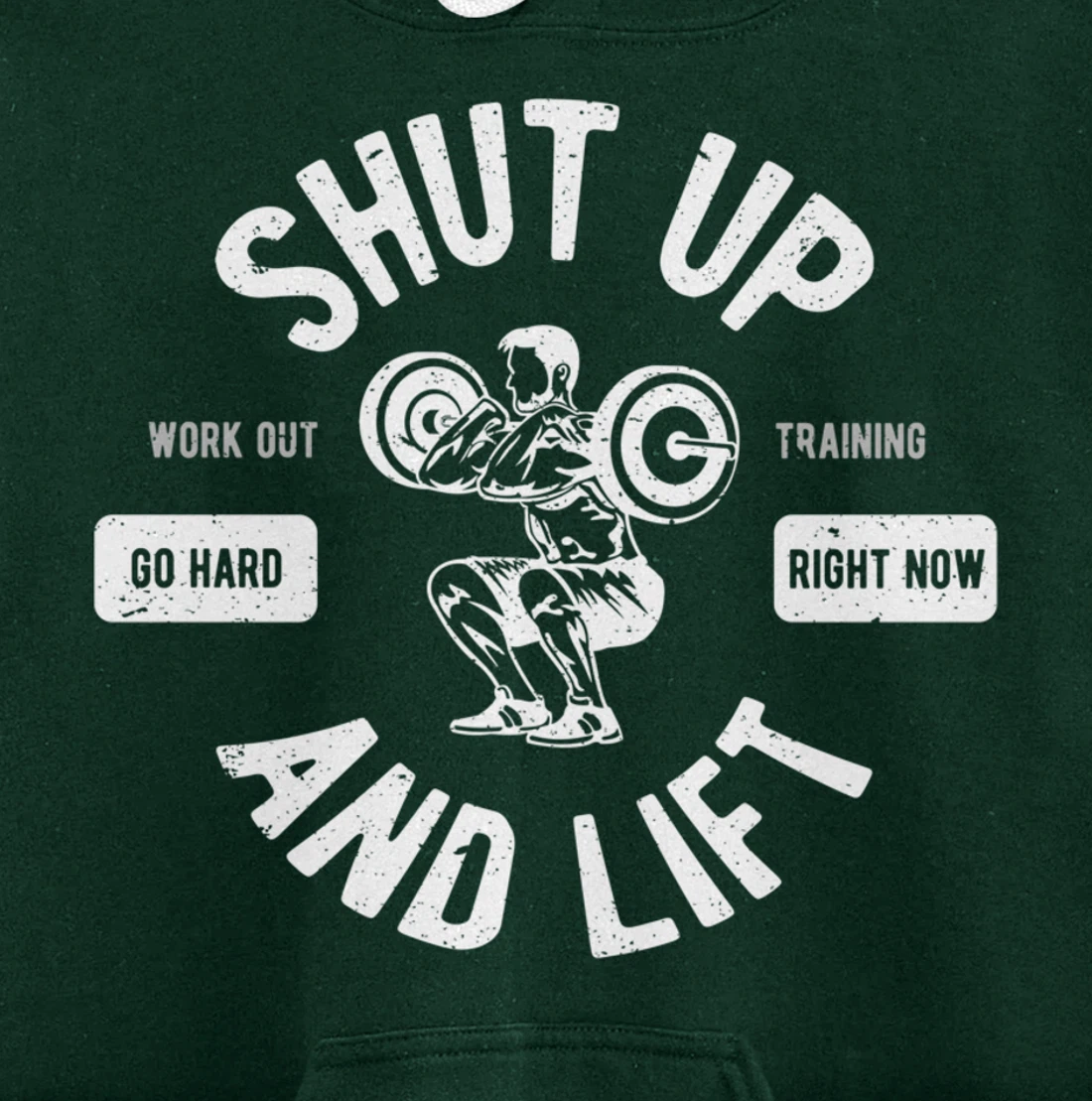 Shut Up And Lift Fitness Weightlifter Pullover Hoodie