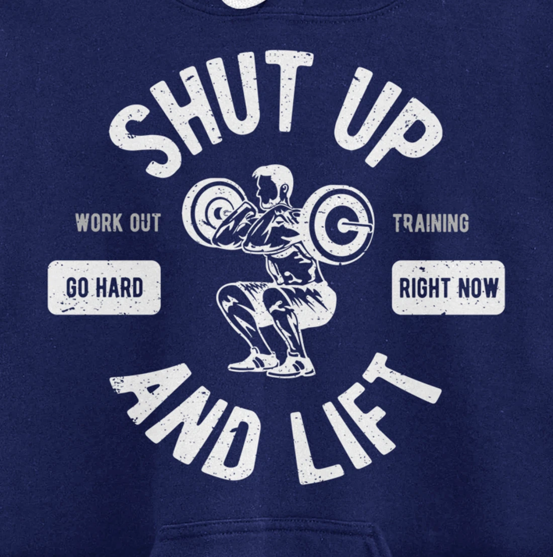 Shut Up And Lift Fitness Weightlifter Pullover Hoodie
