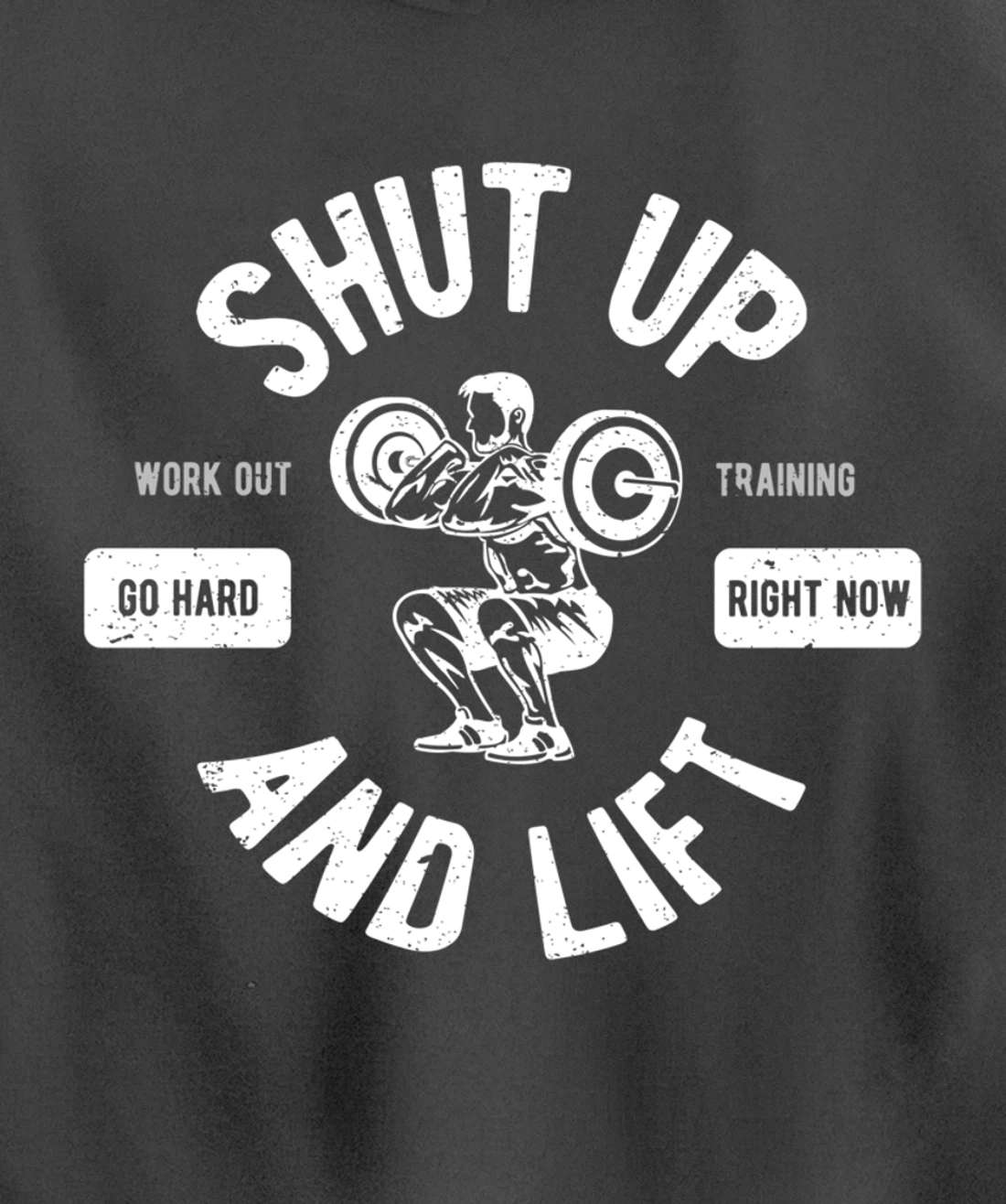 Shut Up And Lift Fitness Weightlifter Pullover Hoodie