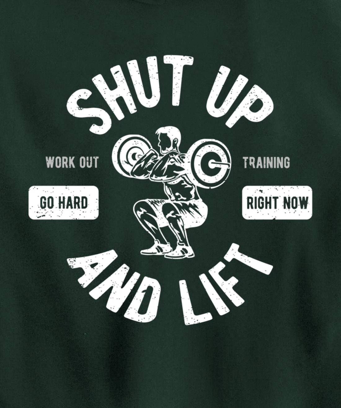 Shut Up And Lift Fitness Weightlifter Pullover Hoodie