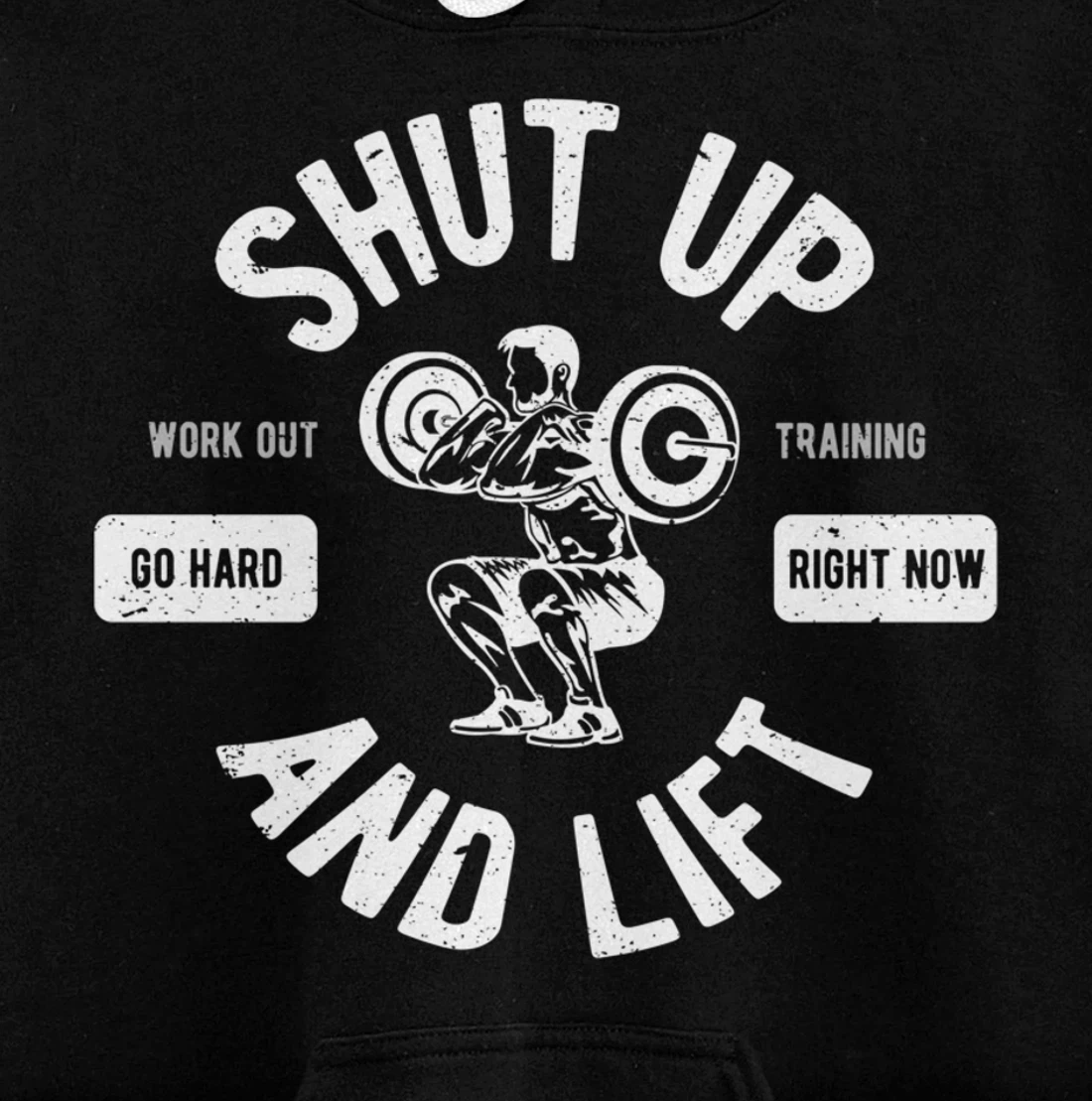 Shut Up And Lift Fitness Weightlifter Pullover Hoodie