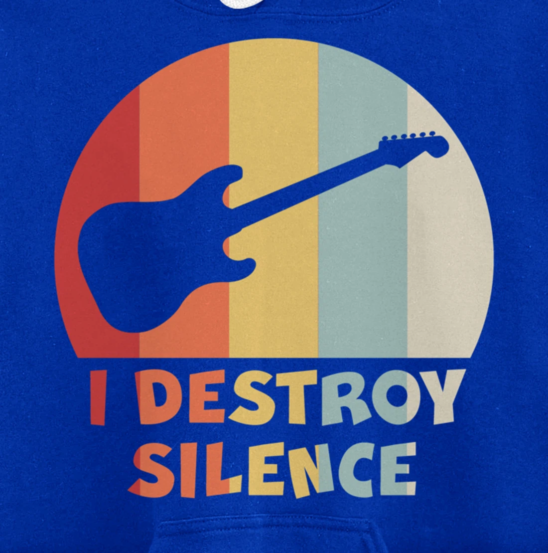 Funny Guitar Player I DESTROY SILENCE Guitarist Gift Pullover Hoodie