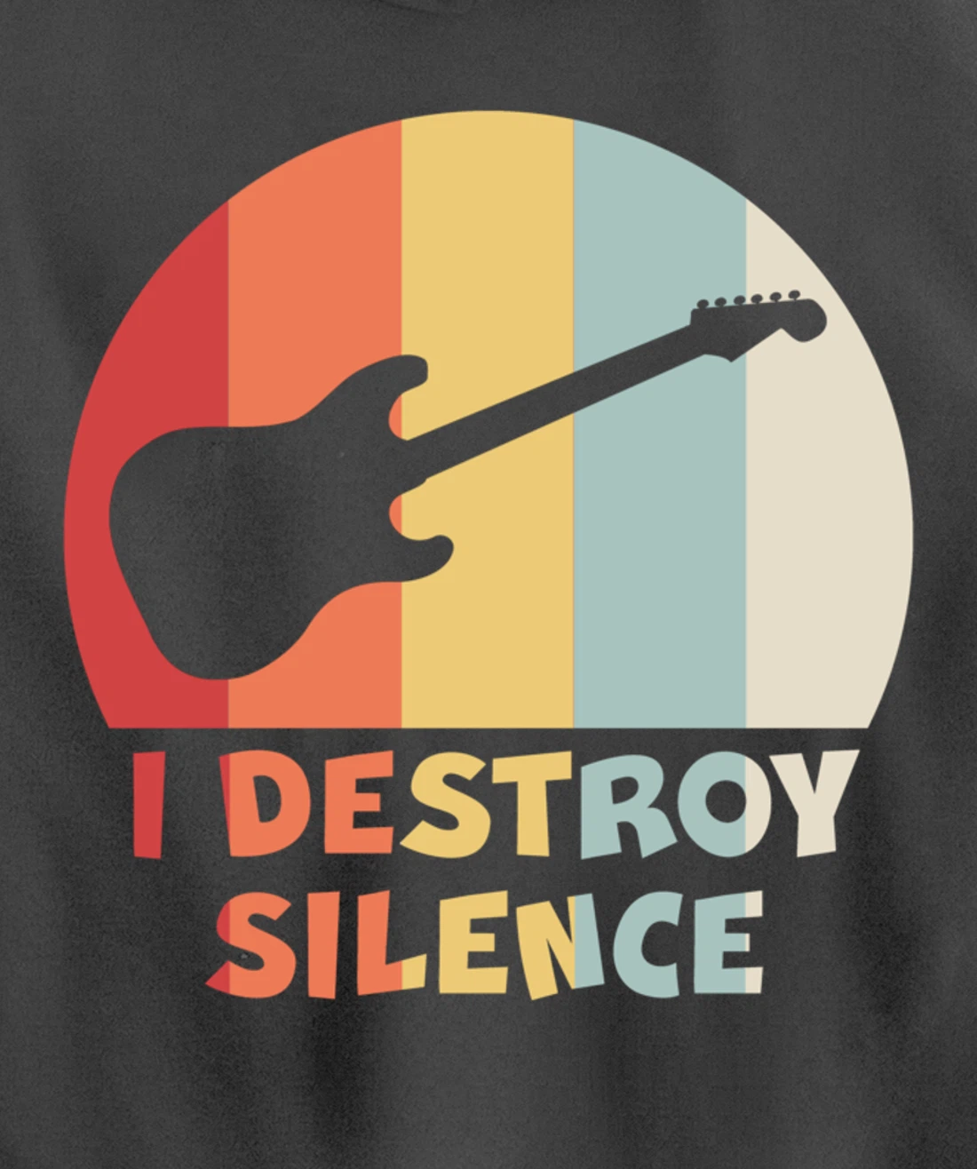 Funny Guitar Player I DESTROY SILENCE Guitarist Gift Pullover Hoodie