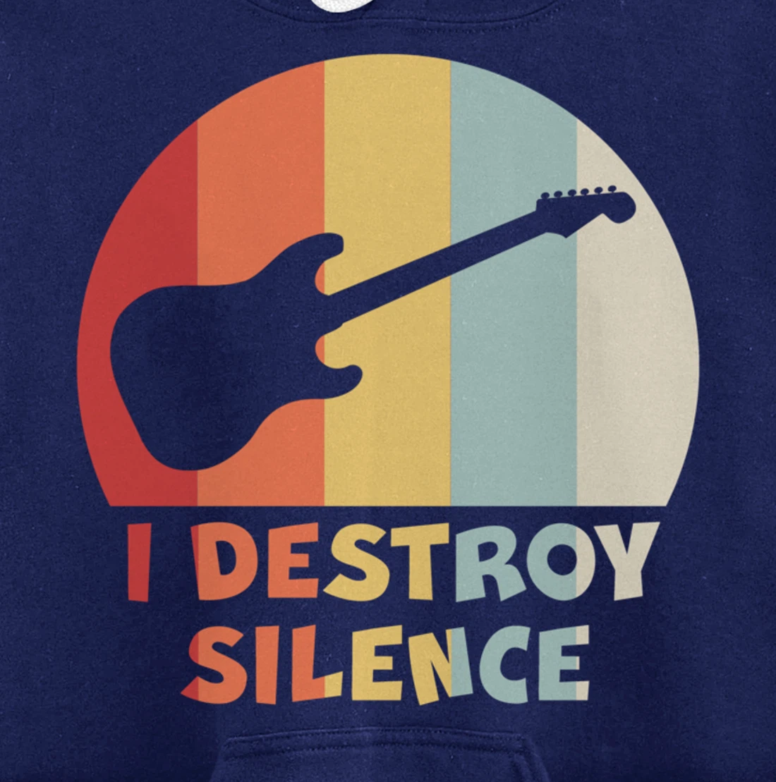 Funny Guitar Player I DESTROY SILENCE Guitarist Gift Pullover Hoodie