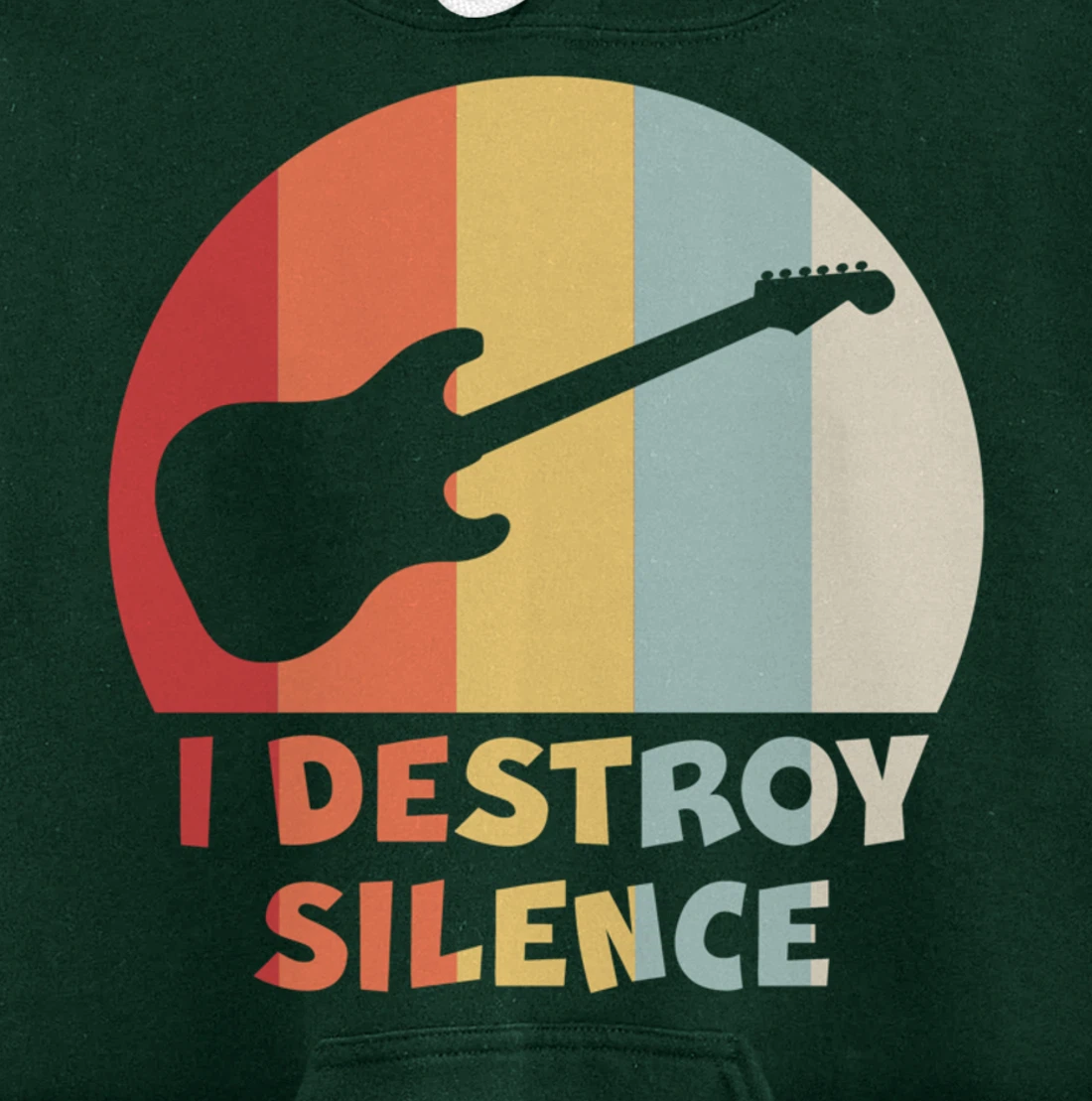 Funny Guitar Player I DESTROY SILENCE Guitarist Gift Pullover Hoodie