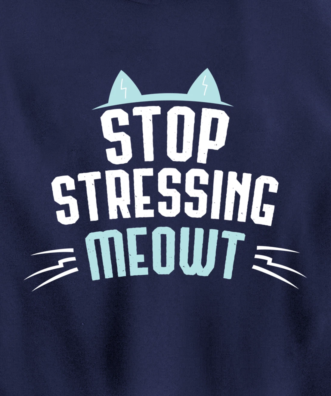 Cute Graphic Stop Stressing Meowt Pullover Hoodie