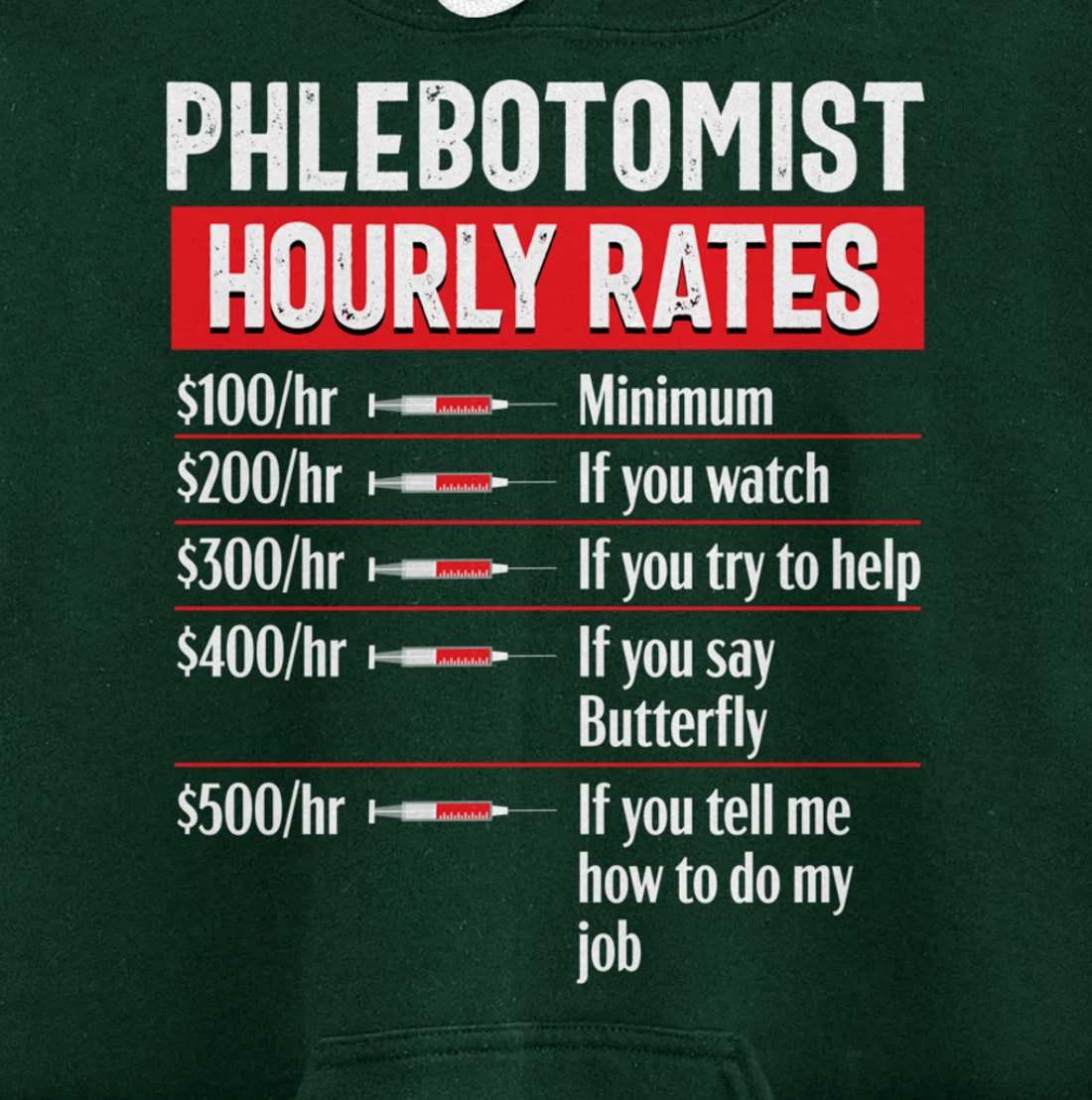 Phlebotomy Technician Phlebotomist Funny Medical Nurse Gift Pullover Hoodie