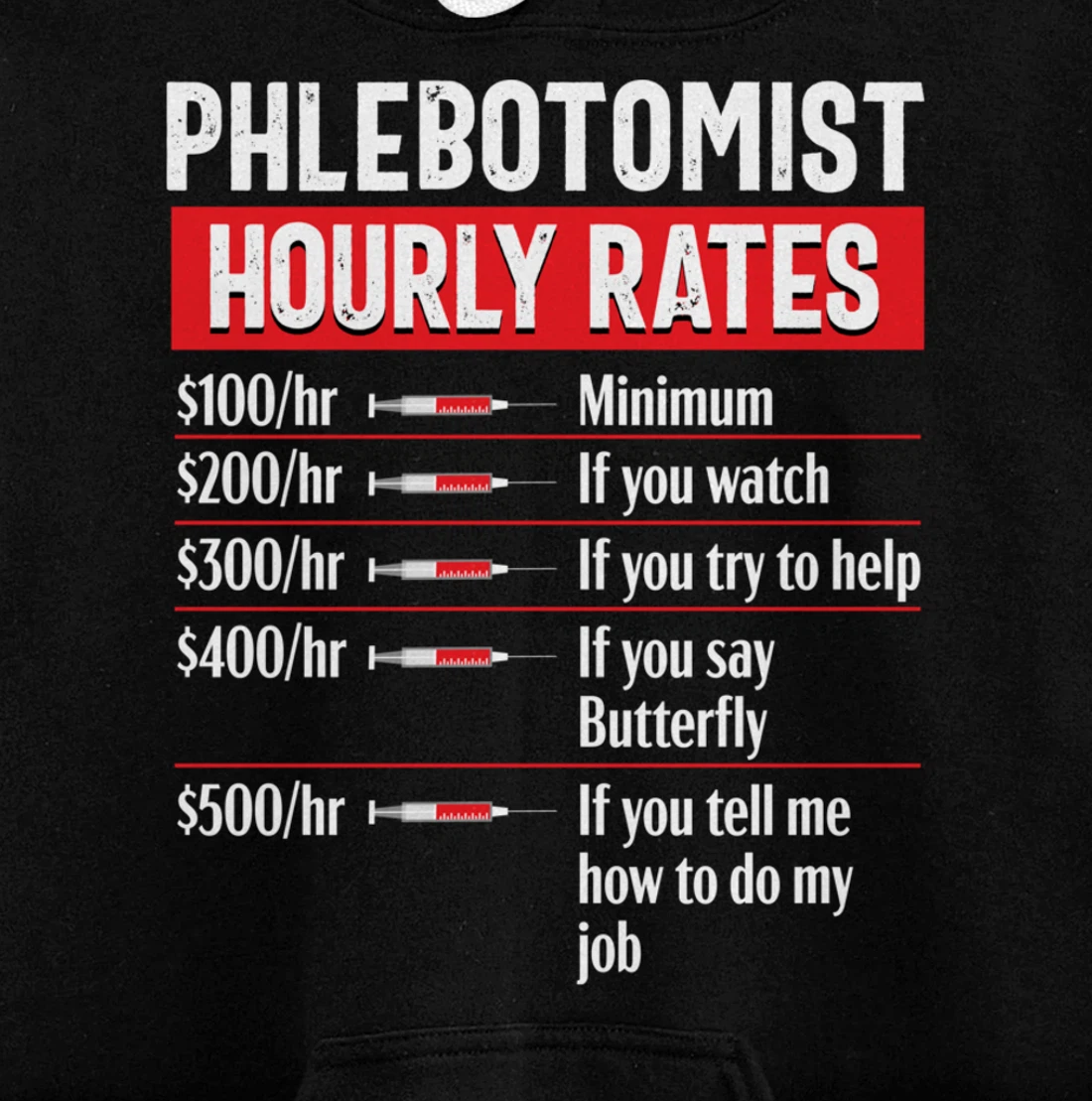 Phlebotomy Technician Phlebotomist Funny Medical Nurse Gift Pullover Hoodie