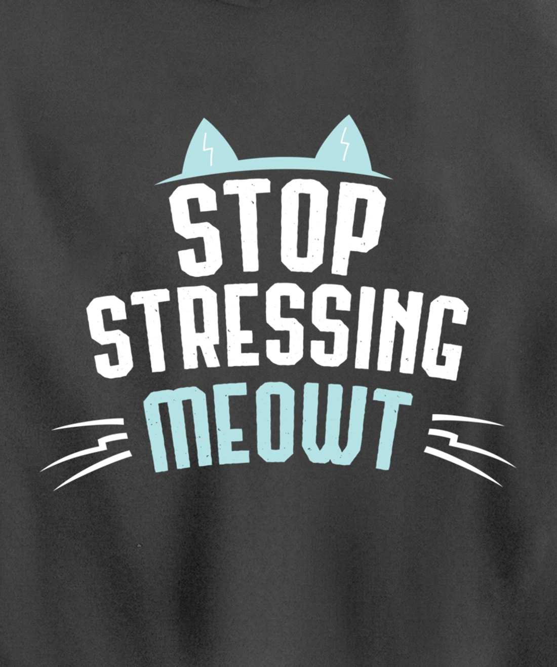 Cute Graphic Stop Stressing Meowt Pullover Hoodie