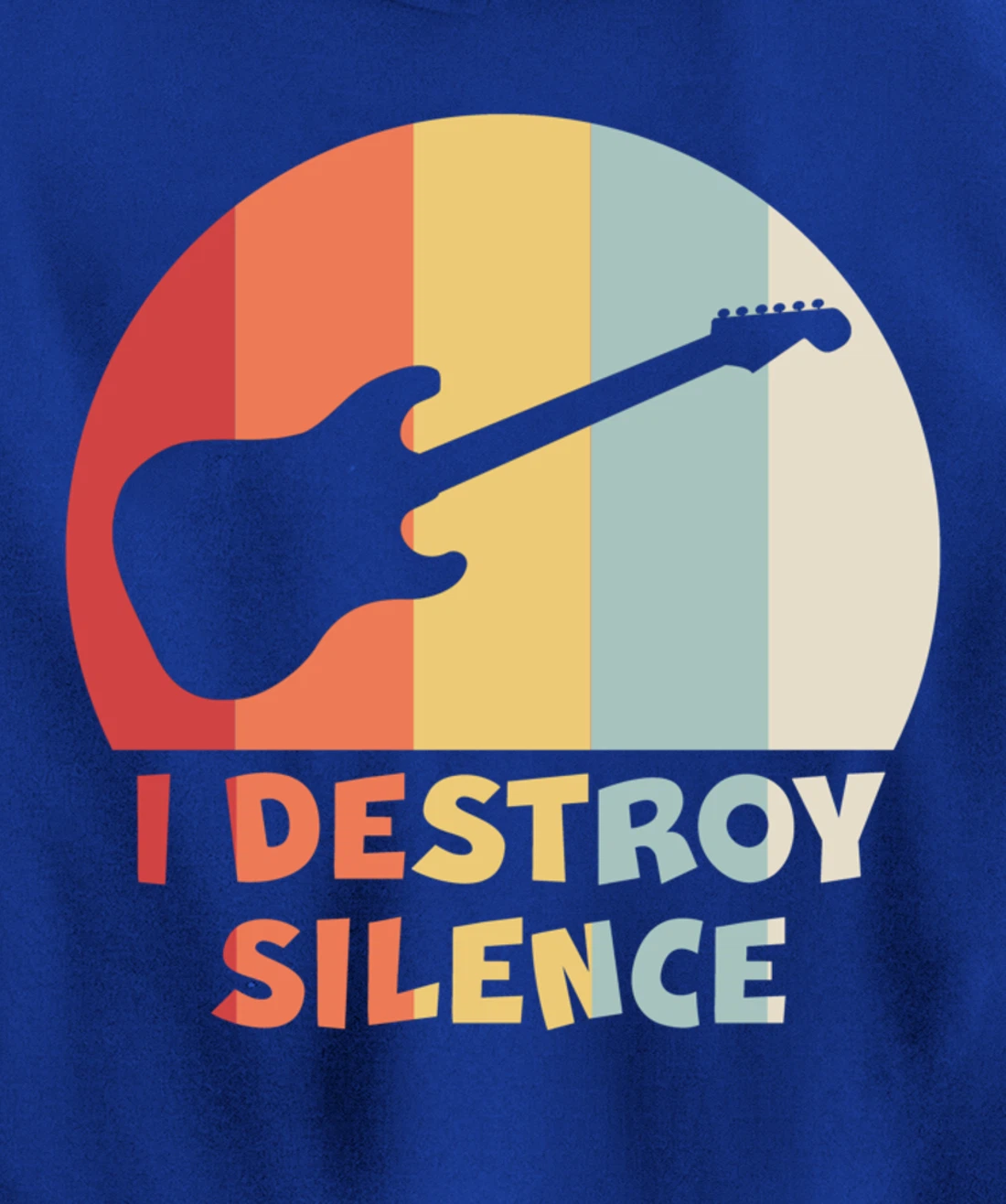 Funny Guitar Player I DESTROY SILENCE Guitarist Gift Pullover Hoodie