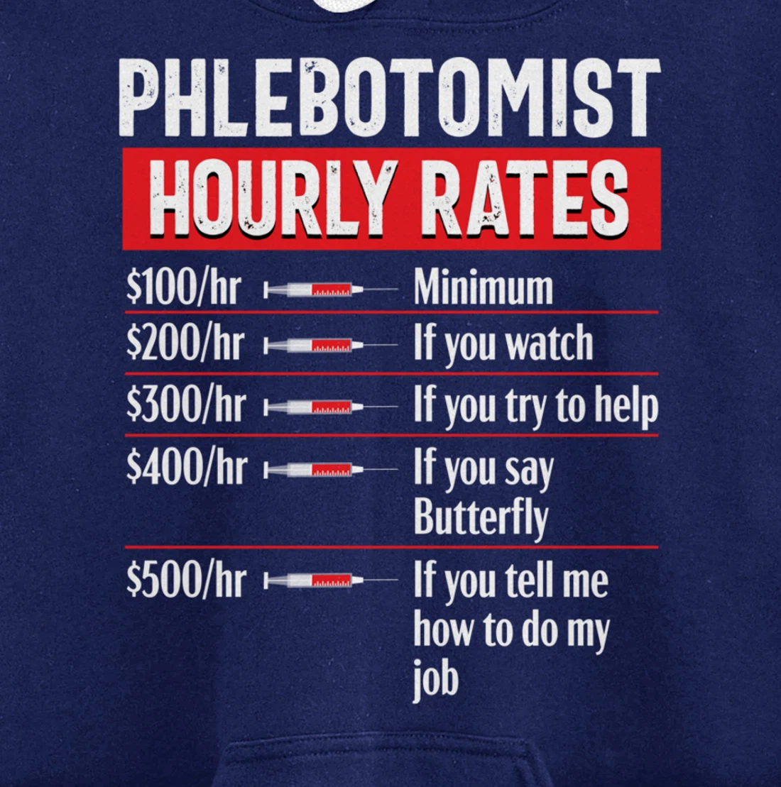Phlebotomy Technician Phlebotomist Funny Medical Nurse Gift Pullover Hoodie