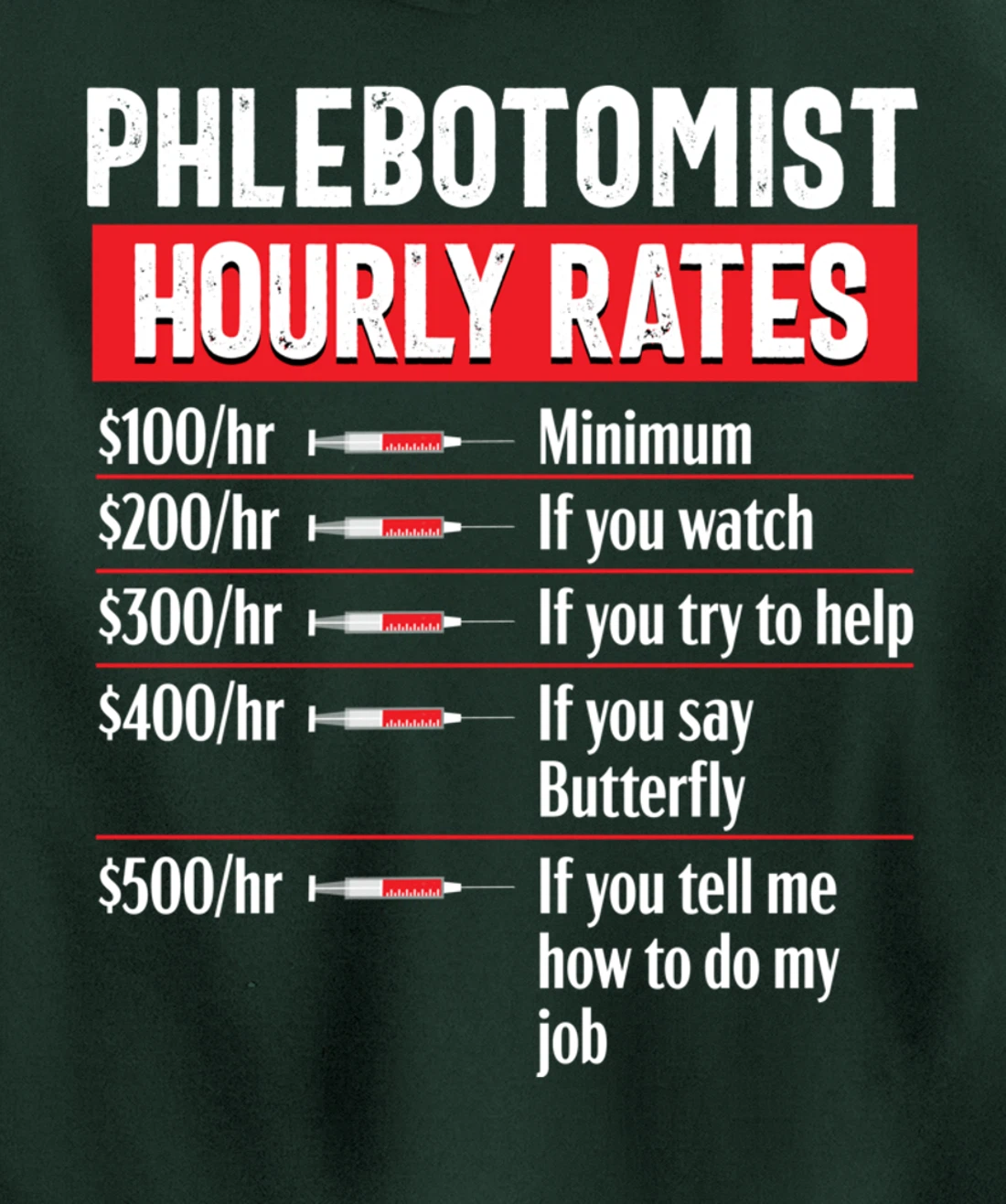 Phlebotomy Technician Phlebotomist Funny Medical Nurse Gift Pullover Hoodie