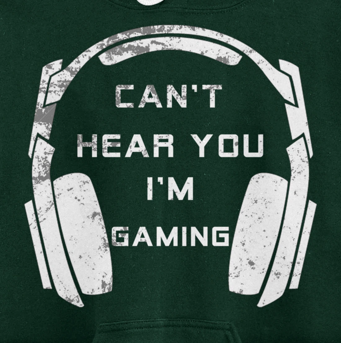 Vintage Headset Can't Hear You I'm Gaming Shirt Gamer Gift Pullover Hoodie