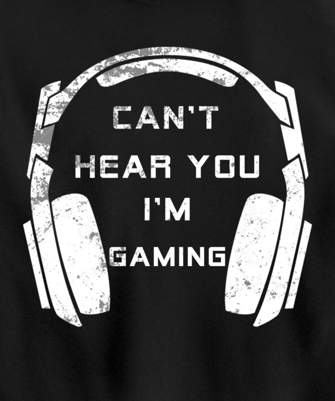 Vintage Headset Can't Hear You I'm Gaming Shirt Gamer Gift Pullover Hoodie