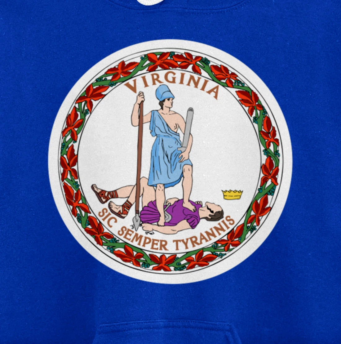 State of Virginia Flag Cool VA Virginian Flags Women Men Pullover Hoodie
