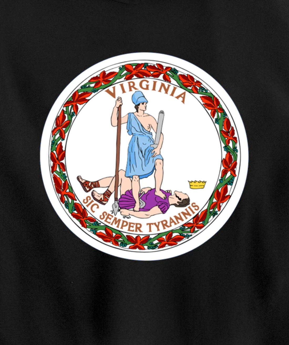 State of Virginia Flag Cool VA Virginian Flags Women Men Pullover Hoodie