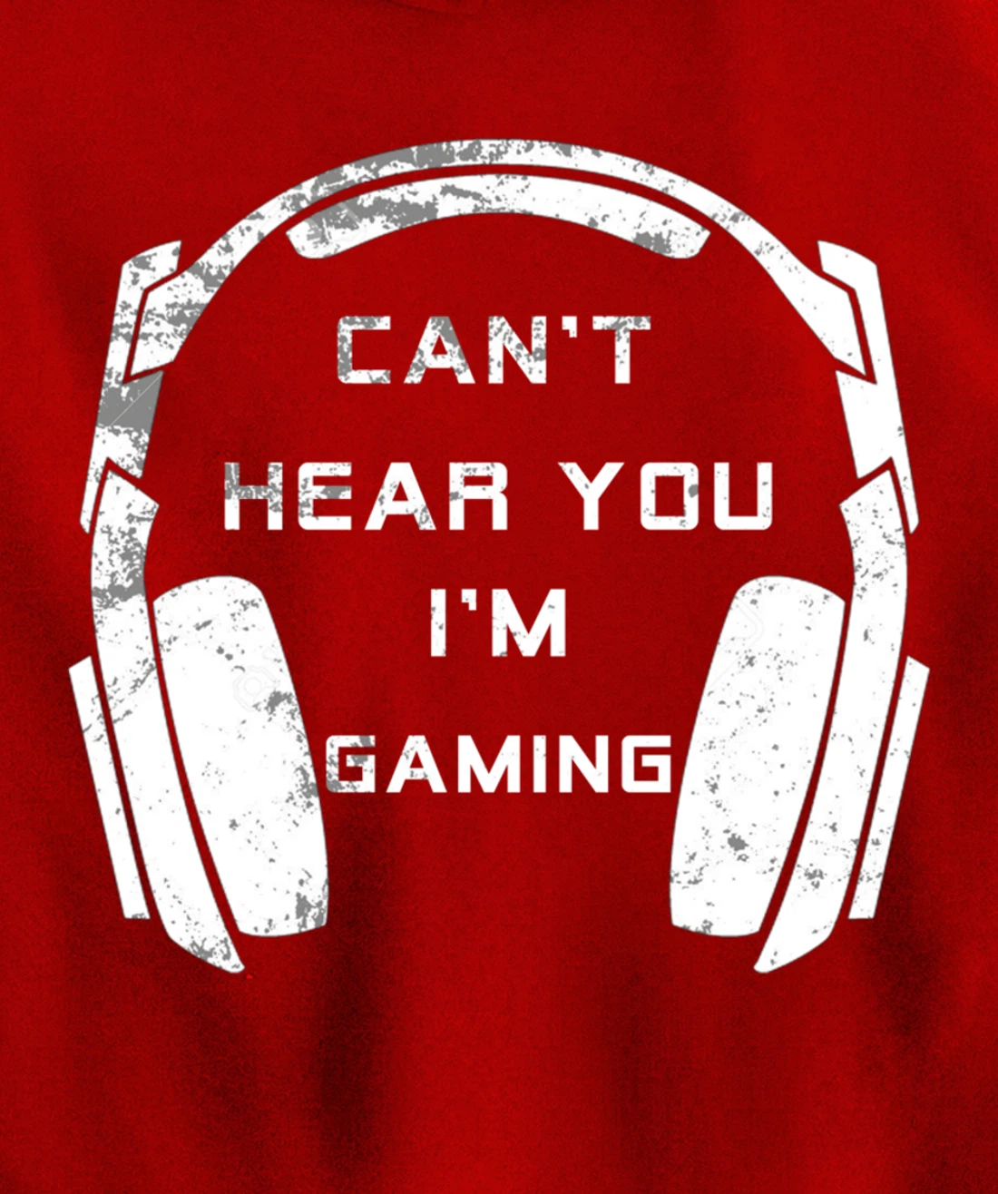 Vintage Headset Can't Hear You I'm Gaming Shirt Gamer Gift Pullover Hoodie