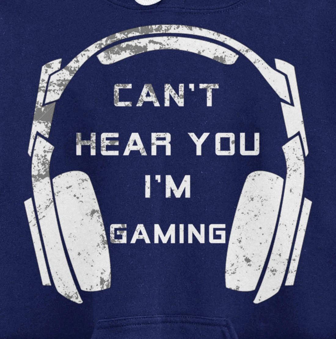 Vintage Headset Can't Hear You I'm Gaming Shirt Gamer Gift Pullover Hoodie