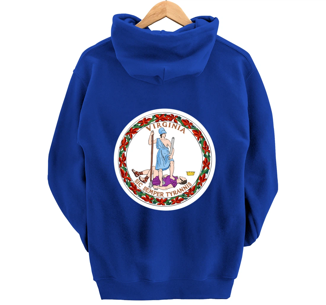 State of Virginia Flag Cool VA Virginian Flags Women Men Pullover Hoodie