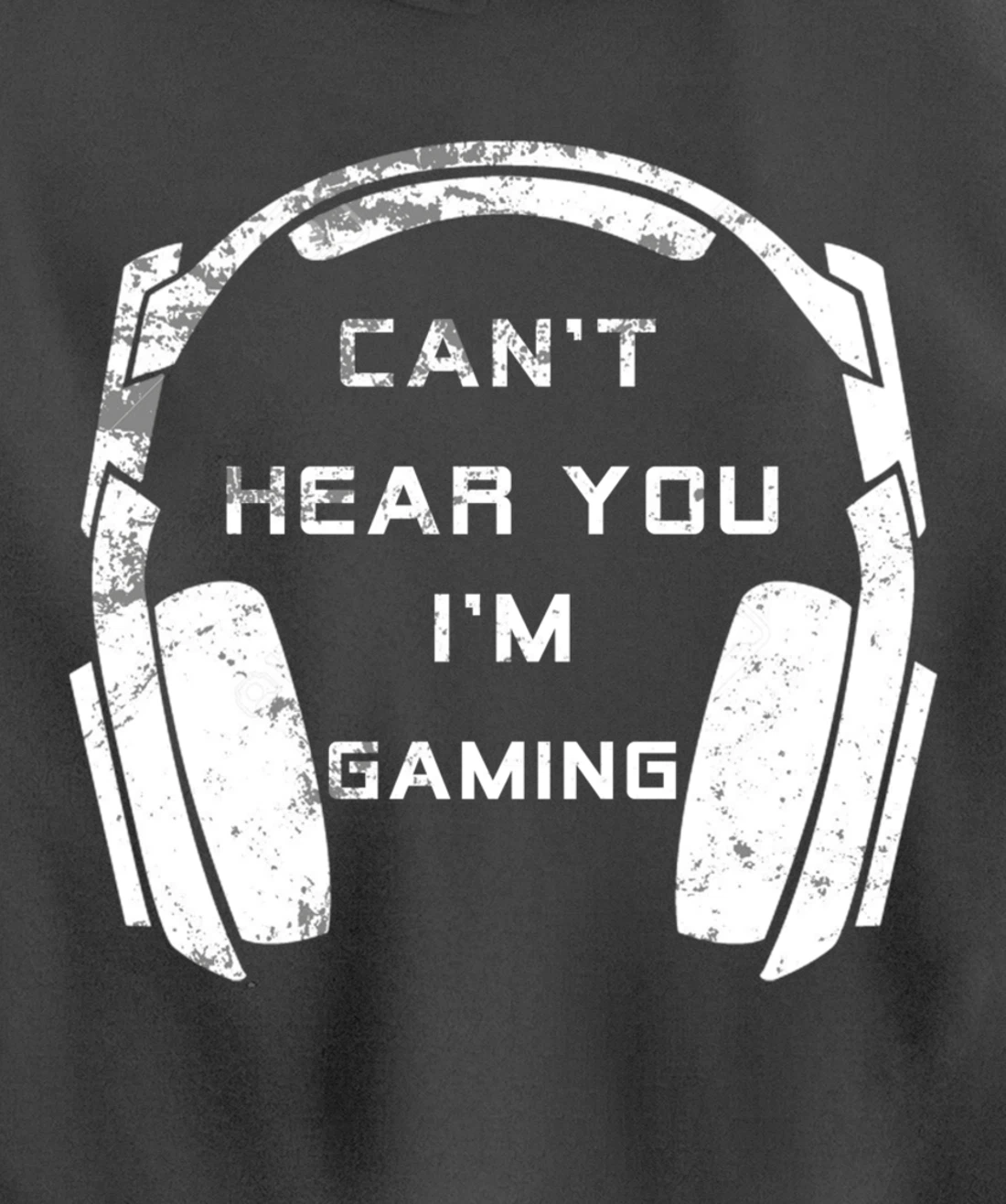 Vintage Headset Can't Hear You I'm Gaming Shirt Gamer Gift Pullover Hoodie