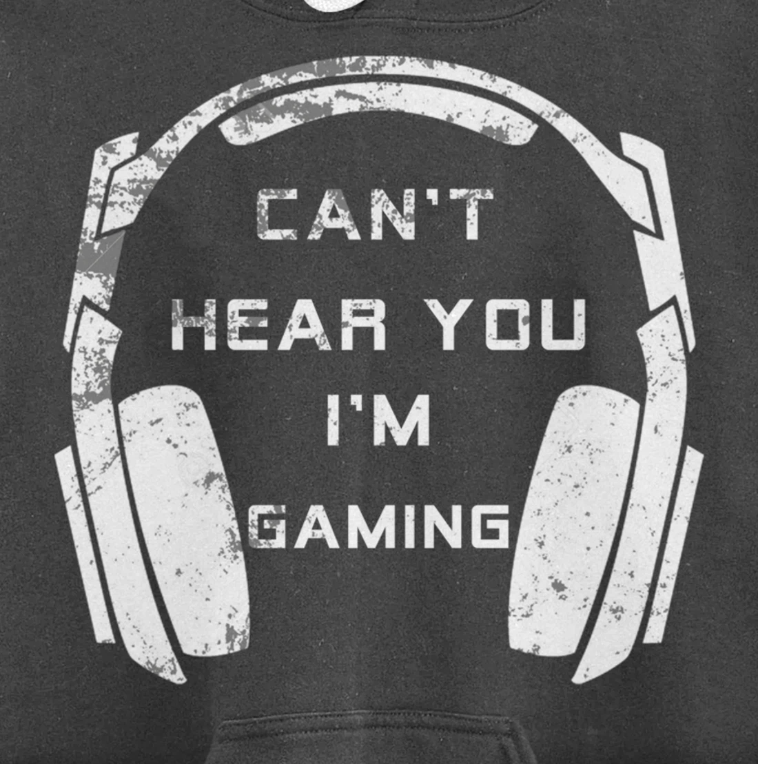Vintage Headset Can't Hear You I'm Gaming Shirt Gamer Gift Pullover Hoodie