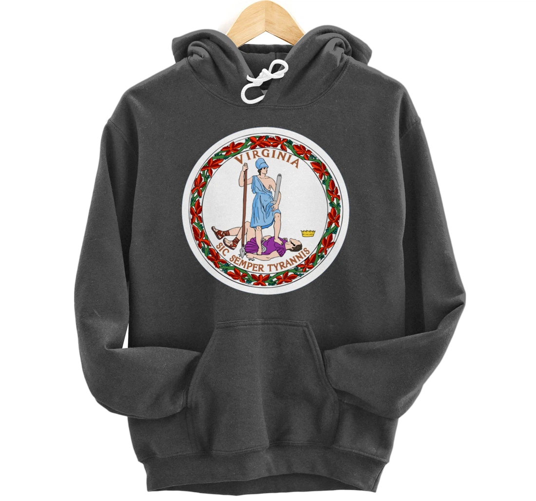 State of Virginia Flag Cool VA Virginian Flags Women Men Pullover Hoodie