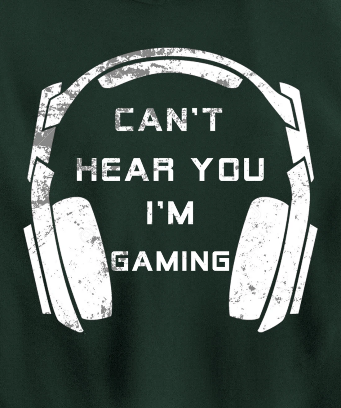 Vintage Headset Can't Hear You I'm Gaming Shirt Gamer Gift Pullover Hoodie