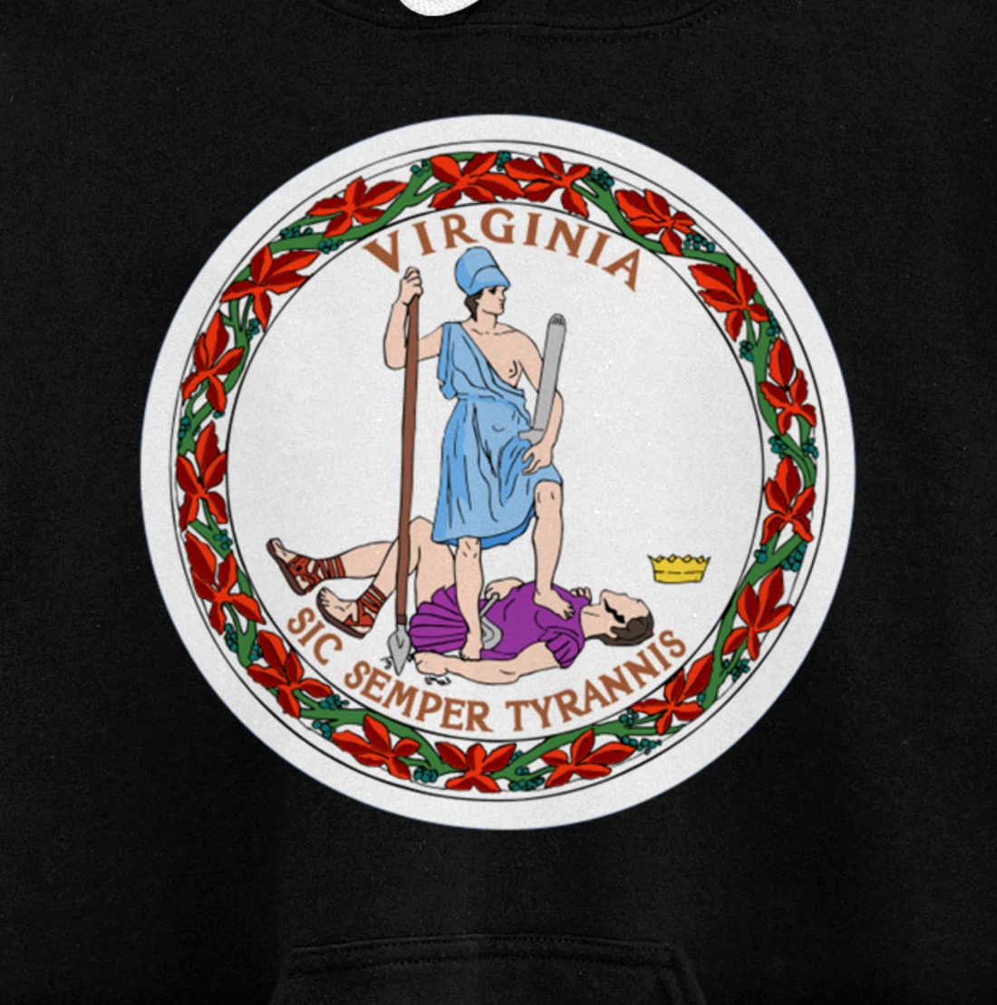 State of Virginia Flag Cool VA Virginian Flags Women Men Pullover Hoodie