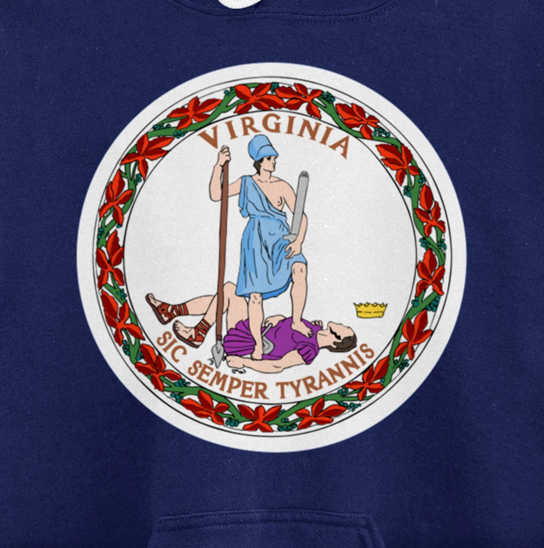 State of Virginia Flag Cool VA Virginian Flags Women Men Pullover Hoodie