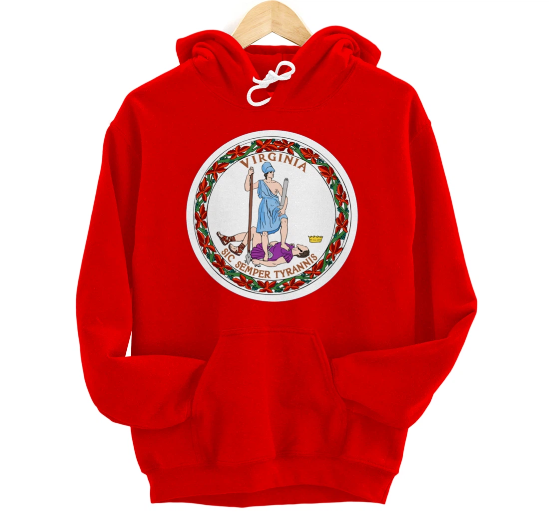 State of Virginia Flag Cool VA Virginian Flags Women Men Pullover Hoodie