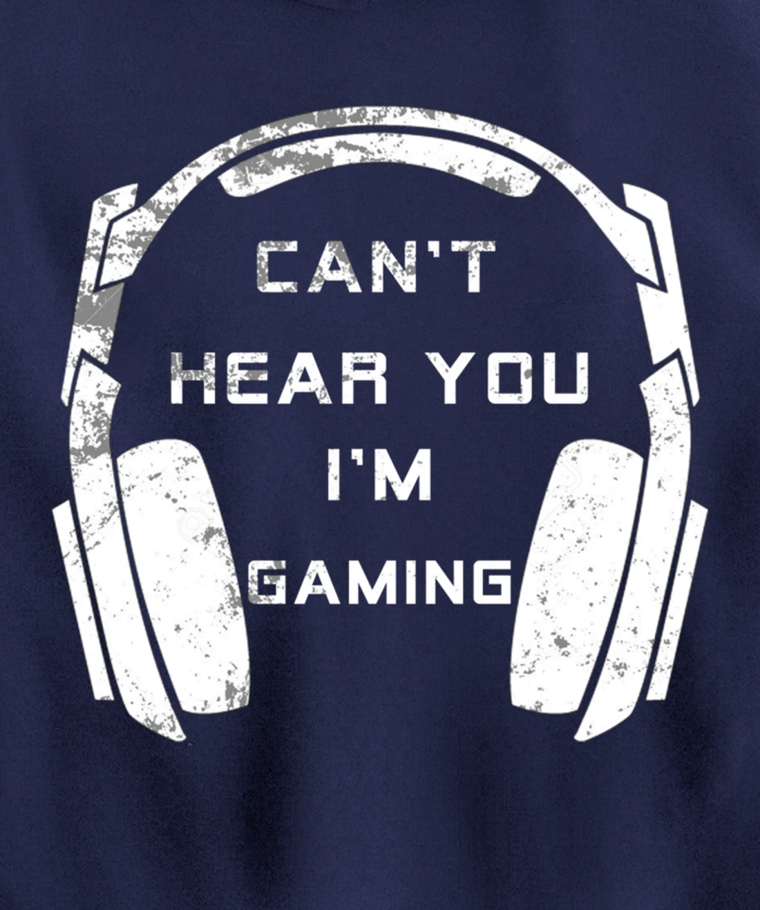 Vintage Headset Can't Hear You I'm Gaming Shirt Gamer Gift Pullover Hoodie