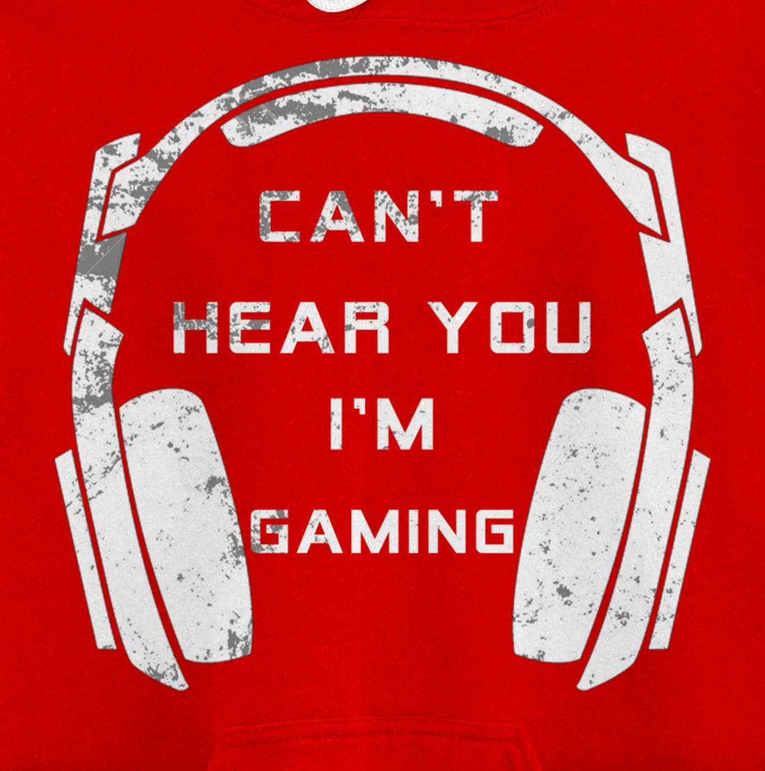 Vintage Headset Can't Hear You I'm Gaming Shirt Gamer Gift Pullover Hoodie