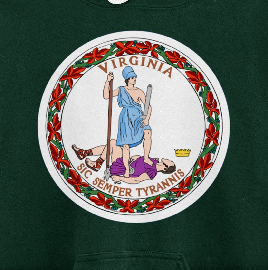 State of Virginia Flag Cool VA Virginian Flags Women Men Pullover Hoodie