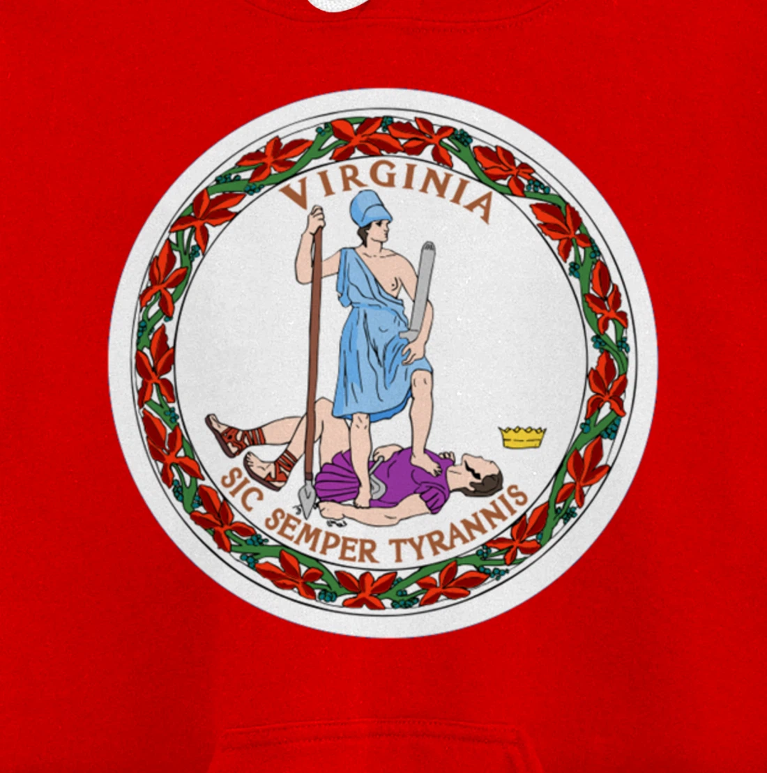 State of Virginia Flag Cool VA Virginian Flags Women Men Pullover Hoodie