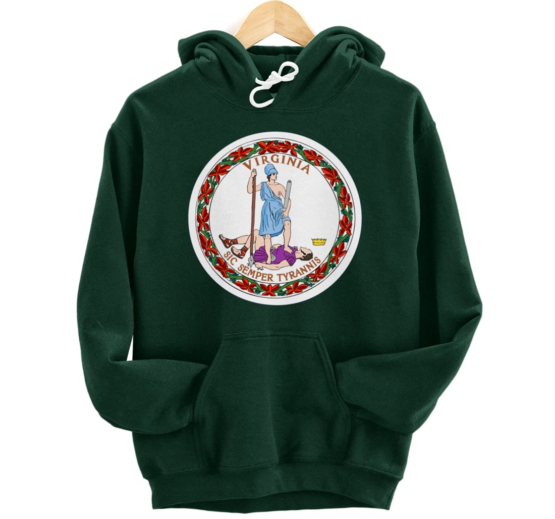 State of Virginia Flag Cool VA Virginian Flags Women Men Pullover Hoodie