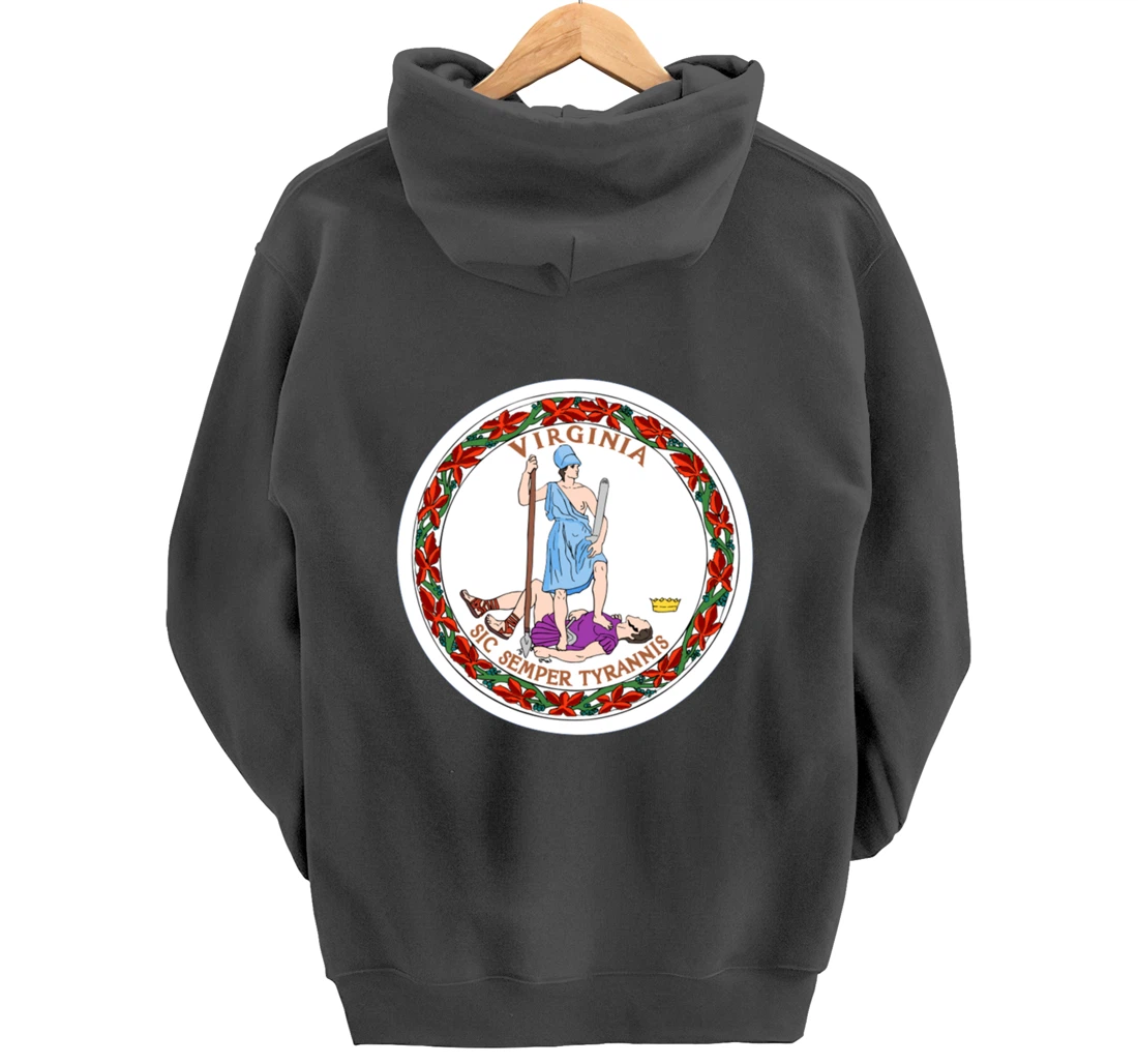 State of Virginia Flag Cool VA Virginian Flags Women Men Pullover Hoodie