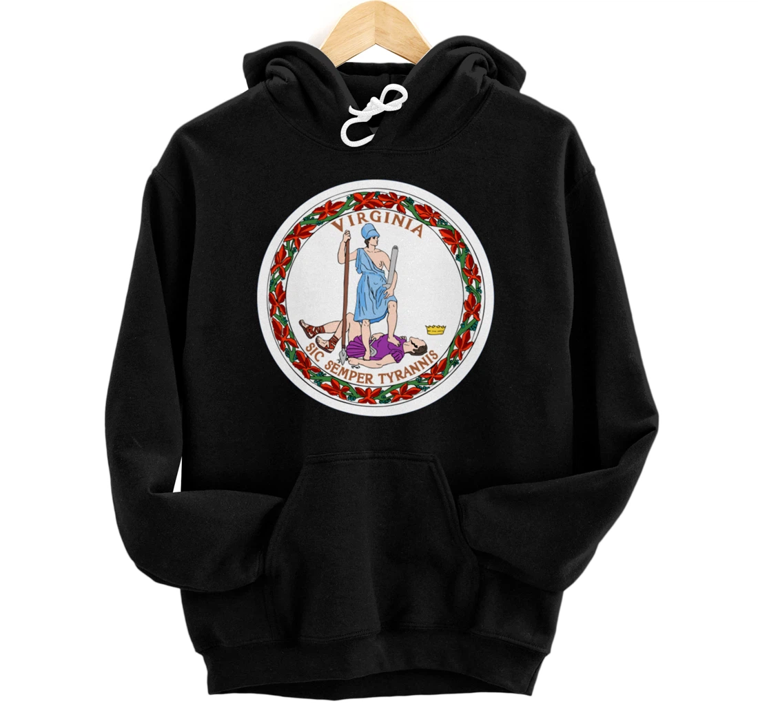 State of Virginia Flag Cool VA Virginian Flags Women Men Pullover Hoodie