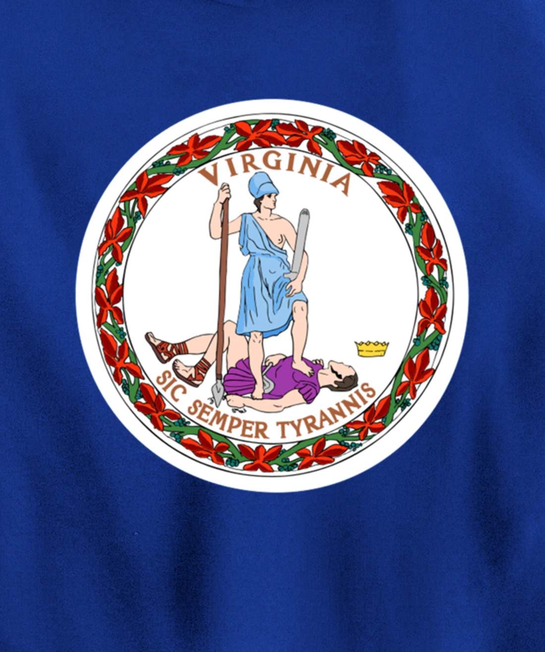 State of Virginia Flag Cool VA Virginian Flags Women Men Pullover Hoodie