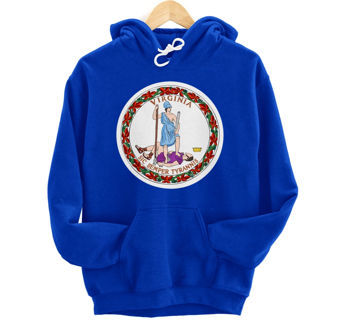 State of Virginia Flag Cool VA Virginian Flags Women Men Pullover Hoodie