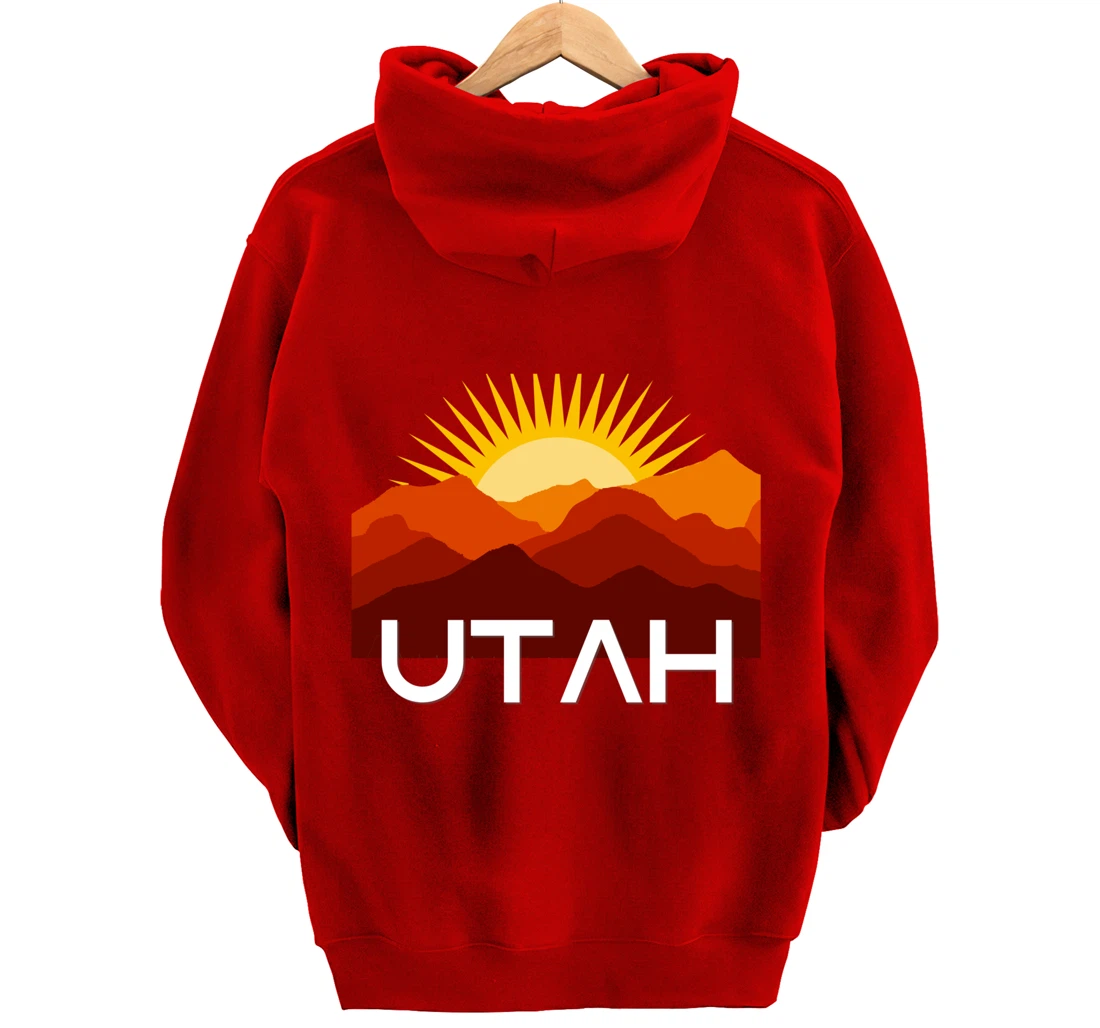 Utah Desert Souvenir Vintage Retro Southwest Sunset Tourist Pullover Hoodie