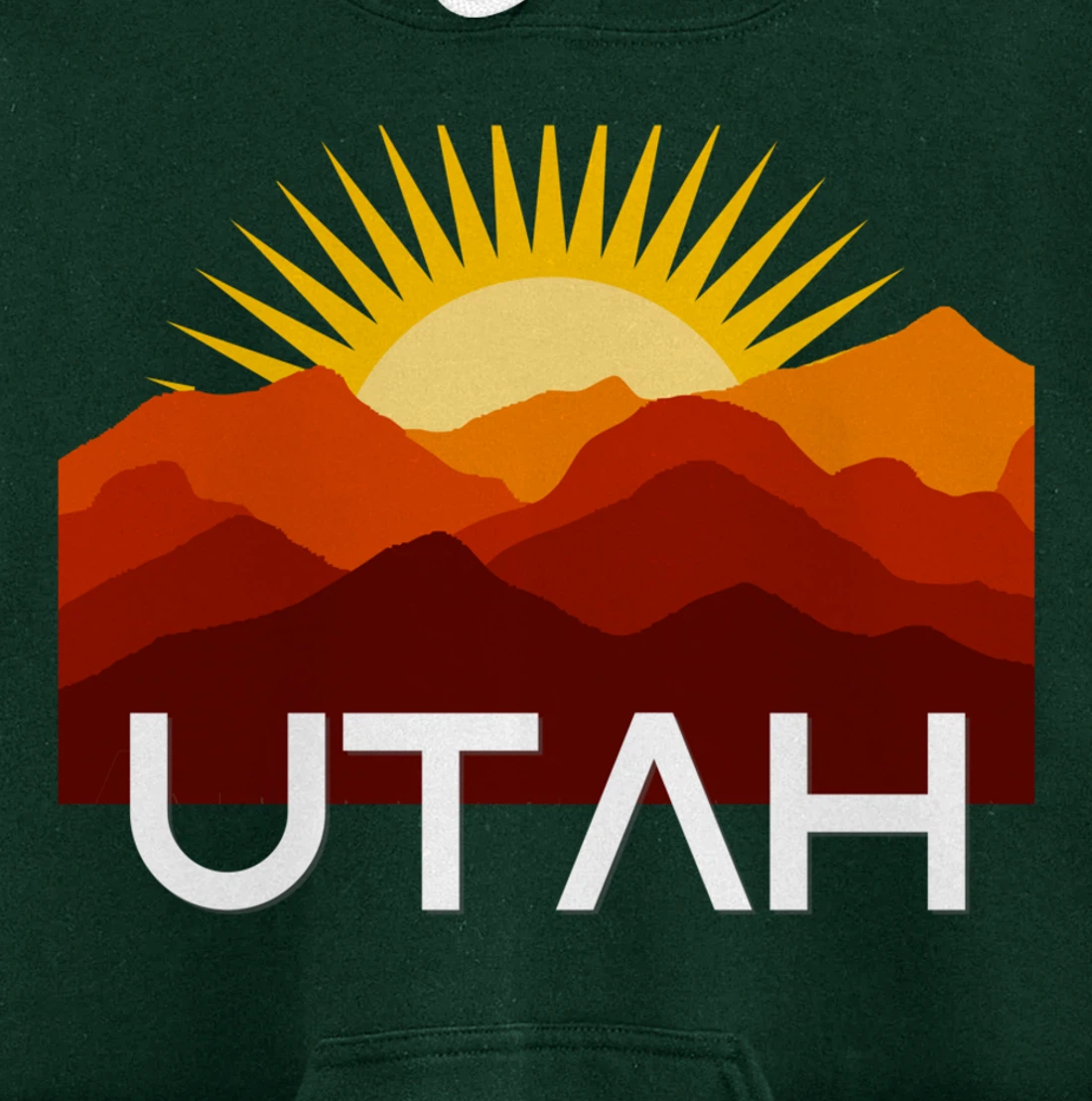 Utah Desert Souvenir Vintage Retro Southwest Sunset Tourist Pullover Hoodie