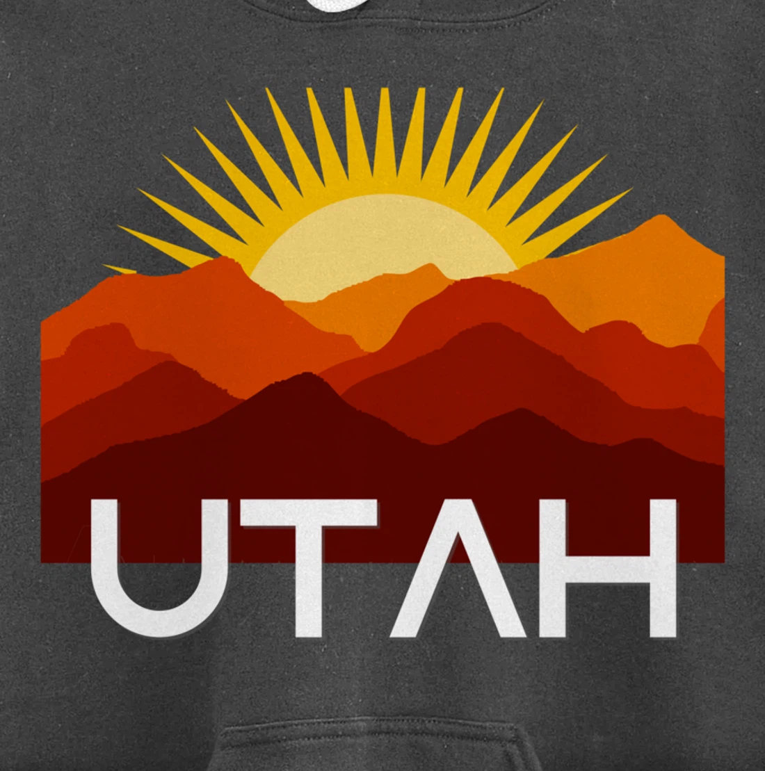 Utah Desert Souvenir Vintage Retro Southwest Sunset Tourist Pullover Hoodie